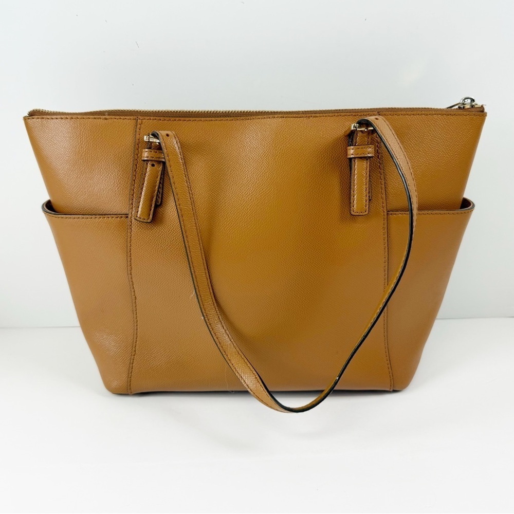 Michael Kors Purse Womens Large Brown Saffiano Leather Tote Bag - Picture 2 of 13
